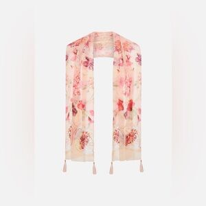 CAMILLA “Blossom and Brushstrokes” pink floral long scarf belt top headband